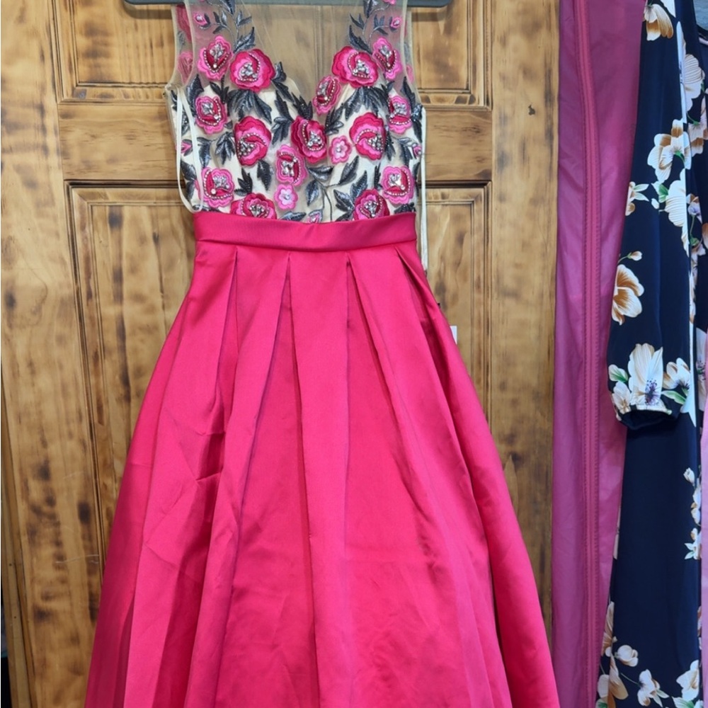 Elegant Pink Floral Gown